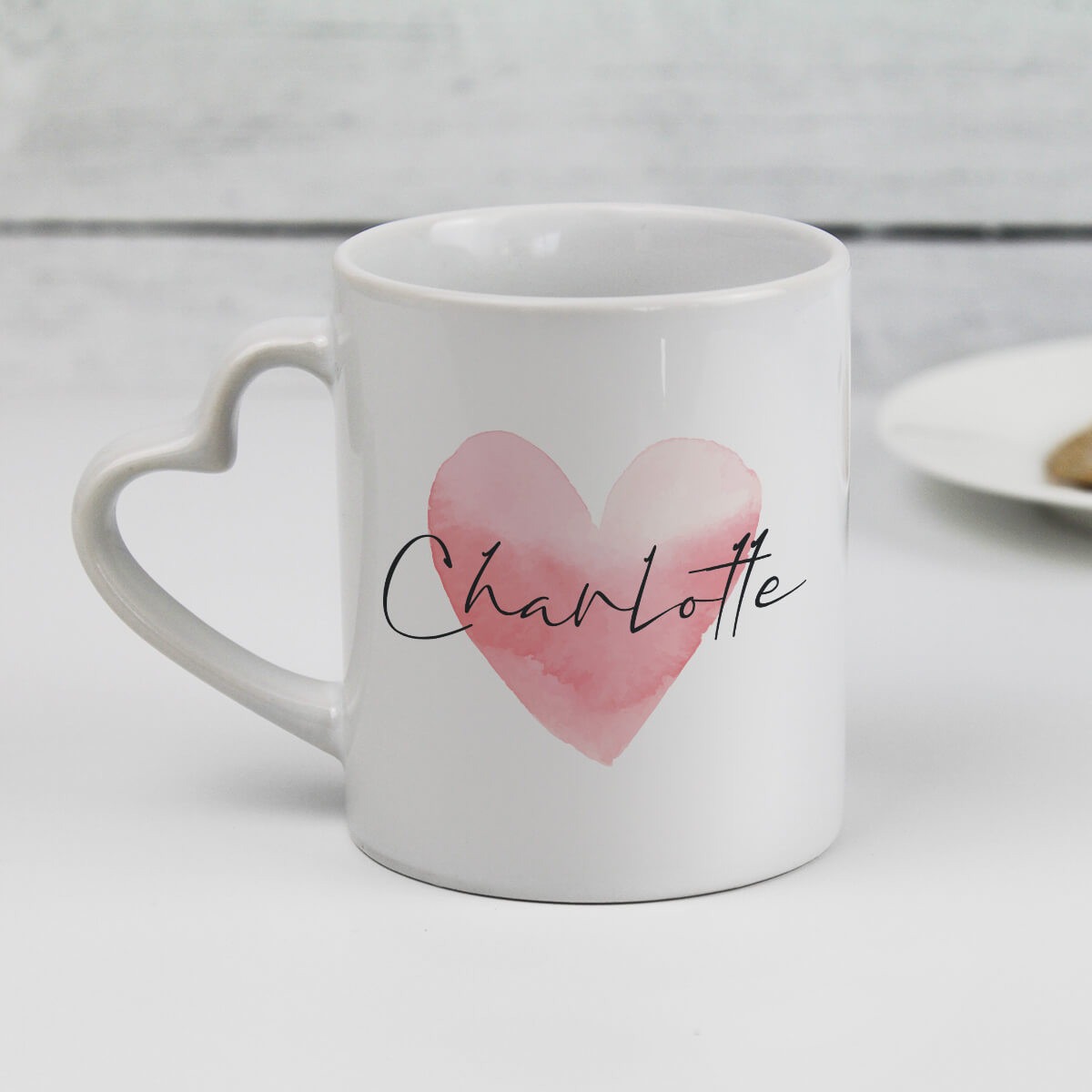 Photo Mug Printed with heart Handle – Your Personalized Design - Image 2